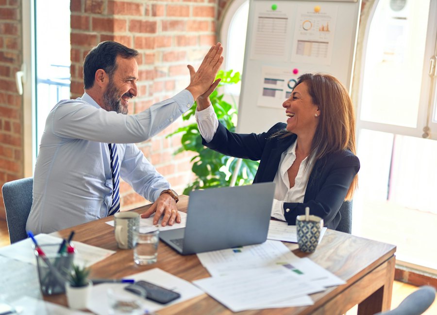 Enervek team consulting with a customer